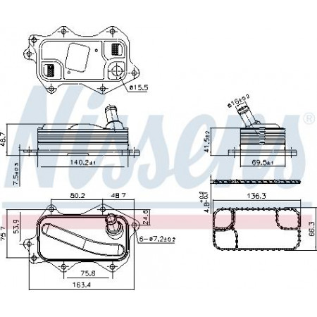 Radiatore dell'olio. olio motore Il radiatore dell'olio si adatta. JEEP WRANGLER IV 2.0 11.17- Nissens 91380