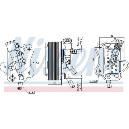 Ölkühler. Motoröl Ölkühler mit Ölfiltergehäuse BMW 3 E90 3 E91 3 E92 3 E93 5 F10 5 F11 5 GRAN TURISMO F07 Nissens 91299