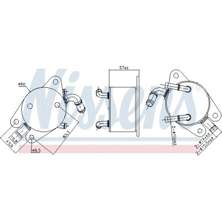Ölkühler. Motoröl Ölkühler TOYOTA RAV 4 III RAV 4 IV 2.0 12.08- TOYOTA RAV 4 III (_A3_), Crossover, 06.2005 - 08.2014 Nissens 91291