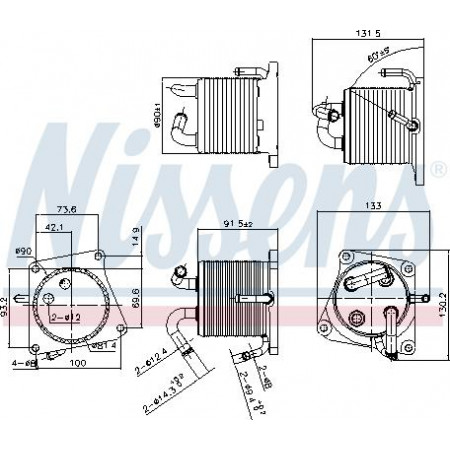Oil cooler. engine oil Oil radiator NISSAN ROGUE SENTRA VI 2.0-2.5 10.06-12.13 NISSAN ROGUE (S35), Crossover, 01.2007 - 12.2015 Nissens 91293