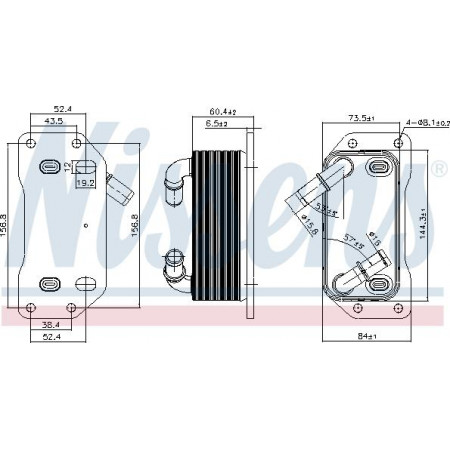 Enfriador de aceite. aceite de motor Aceite de radiador VOLVO S60 II S80 II S90 II V40 V60 I ​​V70 III XC40 XC60 I XC70 II 1.5-2.0 09.13- VOLVO V60 I ​​(155, 157), Touring, 07.2010 - Nissens 91254