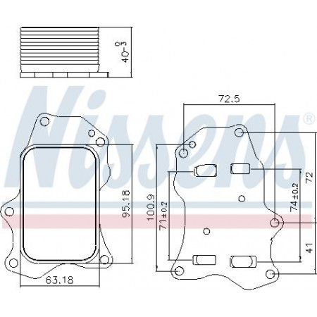 Enfriador de aceite. aceite de motor Radiador de aceite DS DS 3 DS 4 II DS 7 CITROEN BERLINGO BERLINGO-MINIVAN C3 AIRCROSS II C3 III C4 CAC OPEL GRANDLAND X (A18), Crossover, 06.2017 - Nissens 91234