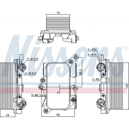 Radiador de refrigeración de aceite. Caja de cambios automática Se adapta radiador de aceite. AUDI Q7 PORSCHE CAYENNE VW TOUAREG 3,0-4,8 11,07- AUDI Q7 (4LB), Crossover, 03,2006 - 01,2016 Nissens 91226