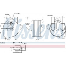 Olie koeler. motorolie Olieradiator VOLVO S60 II S90 II V40 V60 I ​​V70 III V90 II 1.5-2.0-2.0D 10.13-08.19 VOLVO V40 (525, 526), ​​Hatchback, 03.2012 - Nissens 91223