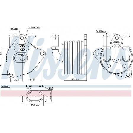 Radiatore dell'olio. olio motore Olio radiatore VOLVO S60 II S90 II V40 V60 I ​​V70 III V90 II 1.5-2.0-2.0D 10.13-08.19 VOLVO V60 I ​​(155, 157), Touring, 07.2010 - Nissens 91223