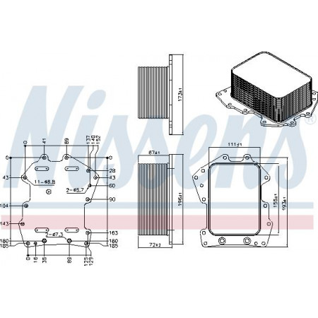 Ölkühler. Motoröl Ölkühler LAND ROVER RANGE ROVER III RANGE ROVER IV RANGE ROVER SPORT II 4.4D 07.10- LAND ROVER RANGE ROVER SPORT (L494), Crossover, 04.2013 - Nissens 91279