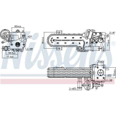 Radiador. recirculação dos gases de escape Radiador dos gases de escape AUDI A3 SEAT ALTEA ALTEA XL LEON TOLEDO III SKODA OCTAVIA I Nissens 989413