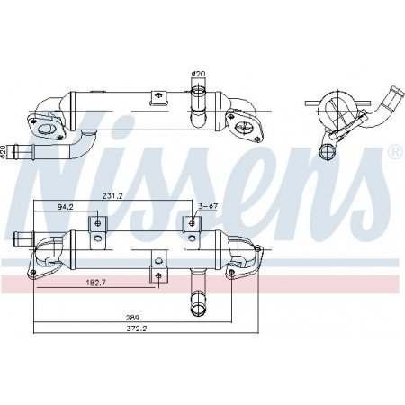 Radiator. recirculare gaze de esapament Exhaust gases radiator FORD GALAXY I GALAXY MK I SEAT ALHAMBRA VW SHARAN 1.9D 03.0 Nissens 989417
