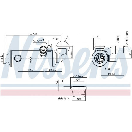 Radiator. uitlaatgasrecirculatie Uitlaatgasradiator VOLVO C30 S40 II S80 II V50 V70 III CITROEN BERLINGO BERLIN Nissens 989274