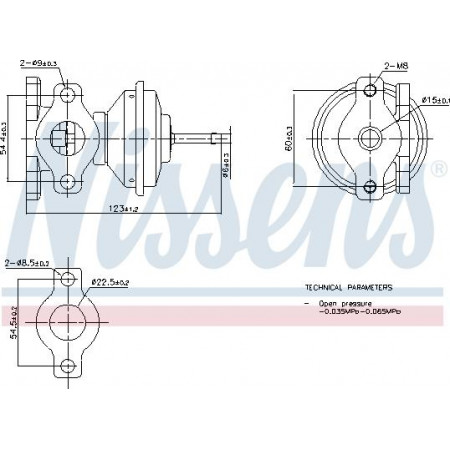 Válvula Nissens 98471 EGR