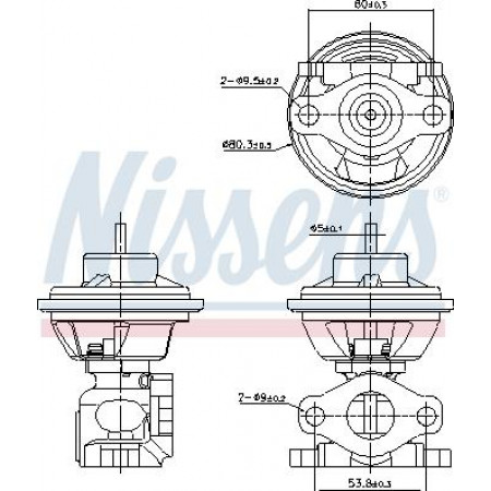 Supapa EGR EGR valve HYUNDAI TUCSON TUCSON-SUV KIA SPORTAGE II 2.0D 08.04- Nissens 98477