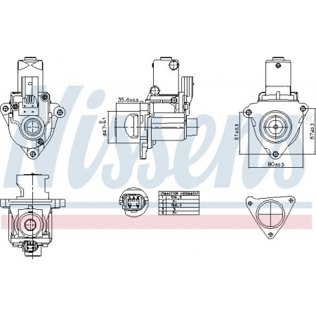 Válvula Nissens 98510 EGR