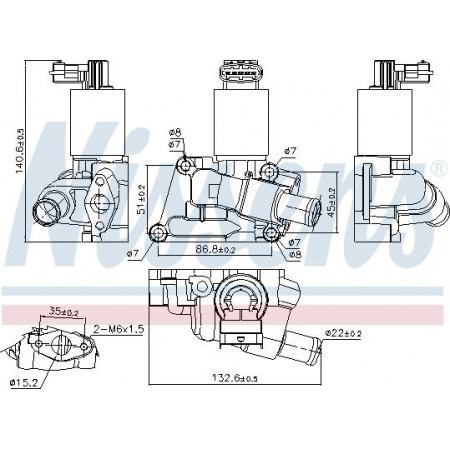 Válvula EGR Válvula EGR OPEL AGILA ASTRA G ASTRA G CLASSIC ASTRA H ASTRA H GTC COMBO TOUR COMBO-MINIVAN CORSA C CORS OPEL ASTRA H (L70), Familiar Van, 02.2004 - 12.2013 Nissens 98195