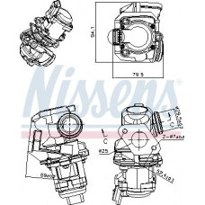 EGR klep EGR klep VOLVO C30 S40 II S80 II V50 V70 III CITROEN BERLINGO BERLINGO MULTISPACE BERLINGO-MINIVAN C2 PEUGEOT EXPERT TEPEE (VF3X_), Van, 01.2007 - Nissens 98150
