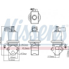 Valvola EGR Valvola EGR AUDI A2 SEAT AROSA CORDOBA IBIZA III INCA LEON TOLEDO II SKODA FABIA I OCTAVIA I OCTAVIA II VW CADDY II (9K9A), Furgonato/MPV, 11.1995 - 01.2004 Nissens 98158