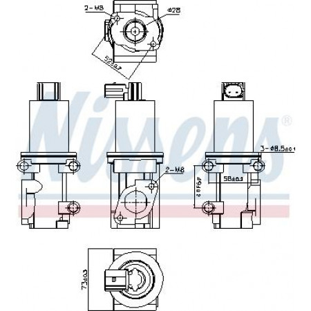 EGR valve ALFA ROMEO 156 (932_), Sportswagon, 02.1997 - 05.2006 Nissens 98185