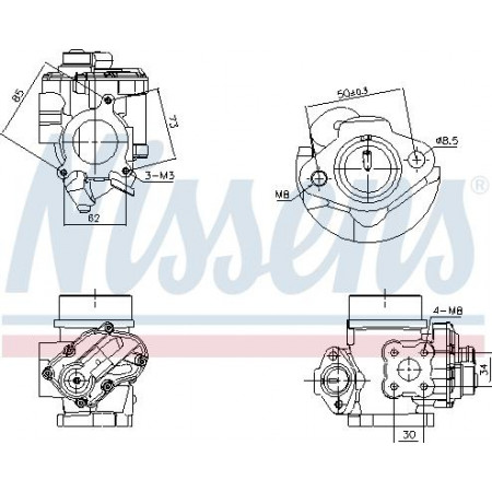 AGR-Ventil AGR-Ventil NISSAN INTERSTAR PRIMASTAR OPEL MOVANO A VIVARO A RENAULT ESPACE IV MASTER II TRAFIC II VEL SATIS 2.2 Nissens 98349