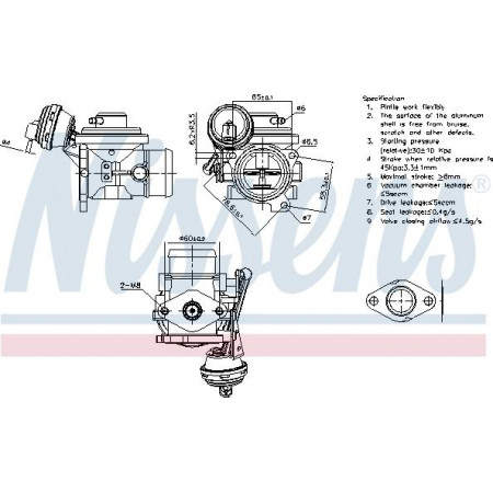 Válvula EGR VW LUPO (6X1, 6E1), Hatchback, 09.1998 - 07.2005 Nissens 98302