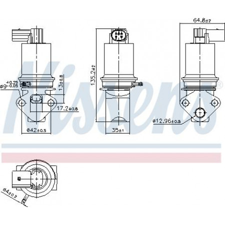 Valvola EGR Valvola EGR AUDI A4 B5 A4 B6 A4 B7 SEAT EXEO EXEO ST VW PASSAT B5.5 1.6 07.00-09.10 Nissens 98372