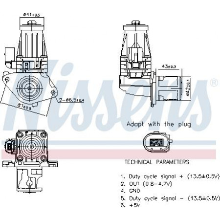 Supapa EGR EGR valve ALFA ROMEO MITO FIAT 500 500 C 500L DOBLO DOBLO CARGO FIORINO FIORINO-MINIVAN GRANDE PUNTO IDEA PANDA Nissens 98377