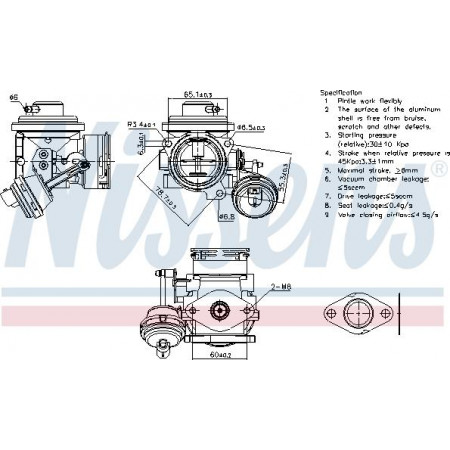 Valvola EGR Valvola EGR VW NEW BEETLE 1.9D 02.01-09.10 VW NEW BEETLE (9C1, 1C1), Hatchback, 01.1998 - 11.2010 Nissens 98298
