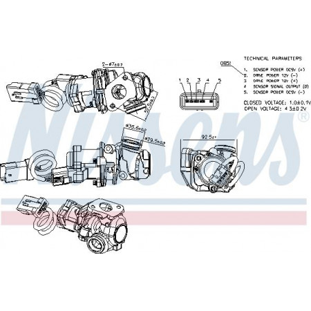 AGR-Ventil AGR-Ventil FORD FOCUS C-MAX FOCUS II 1.6D 10.03-09.12 FORD FOCUS C-MAX (DM2), Van, 10.2003 - 03.2007 Nissens 98245