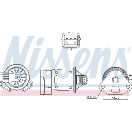 EGR klep EGR klep CHEVROLET LACETTI NUBIRA REZZO DAEWOO LACETTI NUBIRA TACUMA - REZZO 1.4-1.6-1.8 06.99- DAEWOO NUBIRA (J100), Sedan, 04.1997 - Nissens 98246