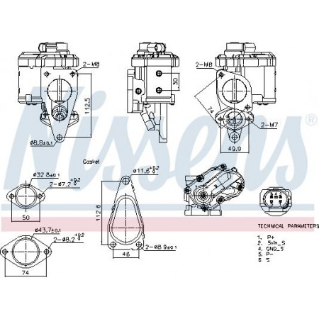 Válvula EGR A válvula EGR se encaixa. RENAULT GRAND SCENIC II LAGUNA II MEGANE II MEGANE II-KOMBI SCENIC II SUZUKI GRAND VITARA II 1.9D 03. Nissens 98241