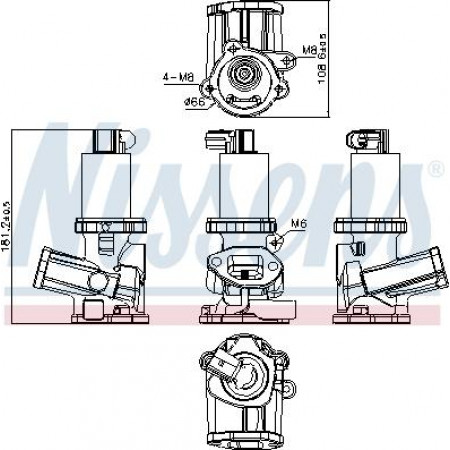 Vanne EGR VAUXHALL ASTRA Mk V (H) Sport Hatch (A04), Berline, 02.2005 - 11.2010 Nissens 98210