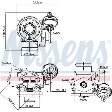 AGR-Ventil AUDI A4 Avant II (8E5, B6), Touring, 02.2000 - 12.2005 Nissens 98225