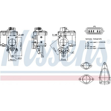 EGR valve EGR valve RENAULT GRAND SCENIC II LAGUNA II MEGANE II SCENIC II SUZUKI GRAND VITARA II 1.9D 11.02- Nissens 98272