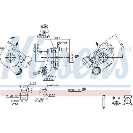 Kompressor, Aufladesystem ALFA ROMEO GT (937_), Compartment, 11.2003 - 09.2010 Nissens 93491