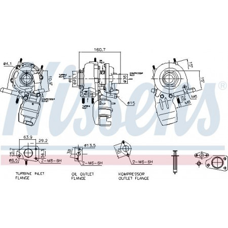 Kompressor, Aufladesystem FIAT 500 (312_), Schrägheck, 07.2007 - Nissens 93498