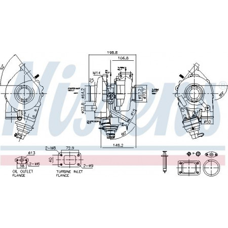 Kompressor, Aufladesystem Nissens 93467