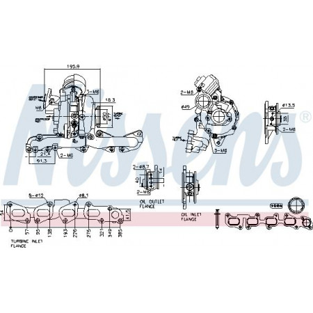 Kompressor, Aufladesystem Nissens 93506