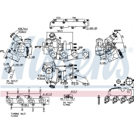 Kompressor, Aufladesystem Nissens 93500