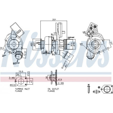 Kompressor, Aufladesystem Nissens 93519
