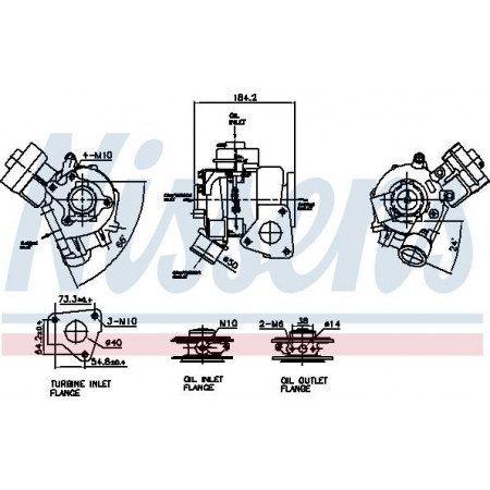 Compressor, sistema de sobrealimentação Nissens 93536