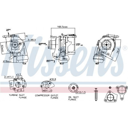 Kompressor, Aufladesystem Nissens 93525