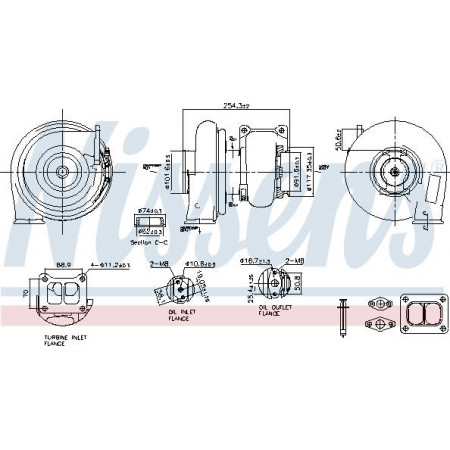 Turbocompresor Turbocharger with fitting kit Nissens 93652