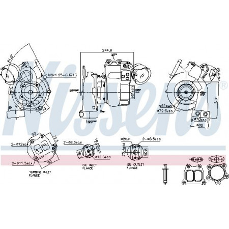 Turbocompressore Turbocompressore con kit di montaggio Nissens 93601
