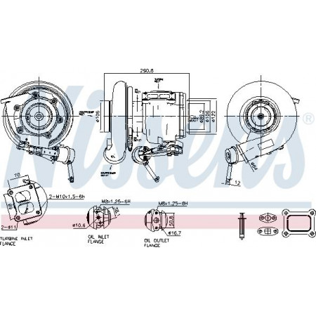 Turbocompresseur Turbocompresseur avec kit de montage HX52W VOLVO MD 11 Nissens 93619