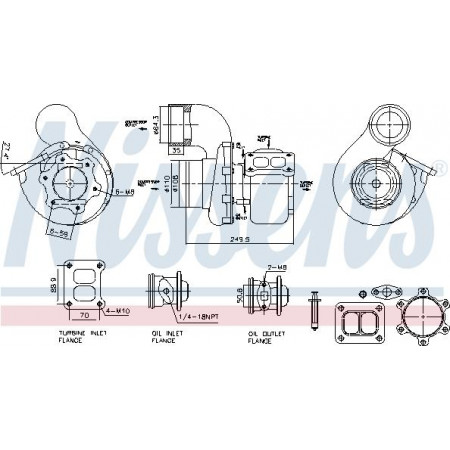 Turbocompressore Turbocompressore con kit di montaggio RVI KERAX PREMIUM dCi11B-43-dCi11C 08.00- Nissens 93618