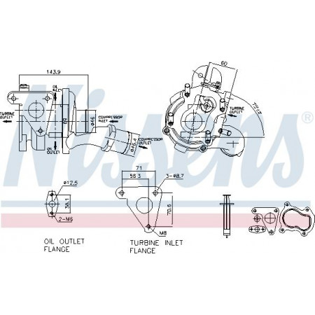 Kompressor, Aufladesystem RENAULT SCENIC I (JA0/1_, FA0_), Van, 08.1999 - 07.2010 Nissens 93093