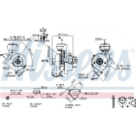Turbocharger New with gasket set AUDI A4 B6 A4 B7 A6 C5 A6 C6 SKODA SUPERB I VW PASSAT B5.5 1.9D-2.0D 11.00 AUDI A6 II (4B2, C5), Sedan, 01.1997 - 08.2005 Nissens 93043