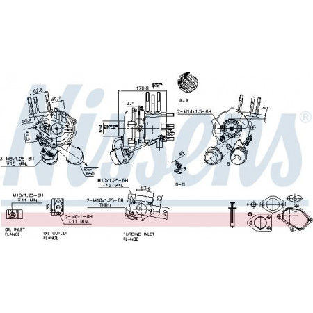 Compresor, sistema de sobrealimentación KIA SORENTO I (JC), Crossover, 08.2002 - Nissens 93042