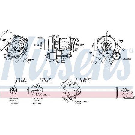 Compresseur, système de suralimentation MERCEDES-BENZ SPRINTER 5-t (906), Châssis support, 06.2006 - Nissens 93059