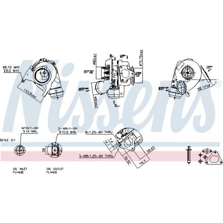 Turbocompresor Nuevo con juego de juntas. MERCEDES SPRINTER 2-T B901 B902 SPRINTER 3-T B903 SPRINTER 4-T B904 2.1D 0 MERCEDES-BENZ SPRINTER 2-t (901, 902), Marco de soporte, 01.1995 - 05.2006 Nissens 93051