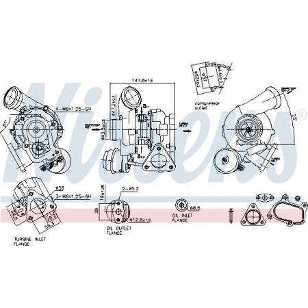 Compresor,sistem de supraalimentare Nissens 93080