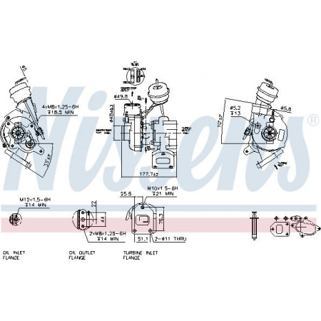 Kompressor, Aufladesystem VW TRANSPORTER IV (70XD), Tragrahmen, 07.1990 - 04.2003 Nissens 93026